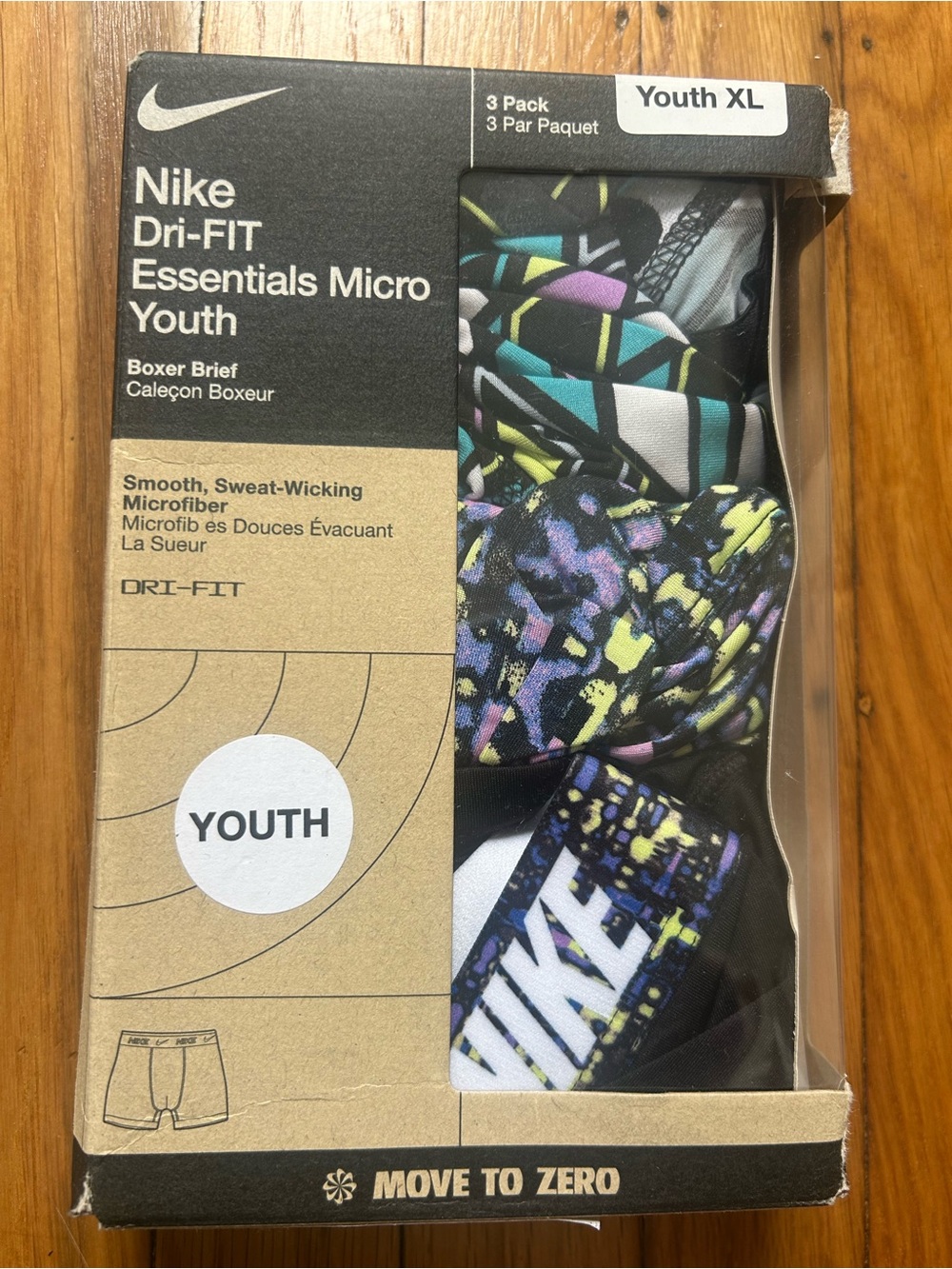 Nike Youth Dri-FIT Boxer Briefs - Black, White, Blue, Yellow, Purple